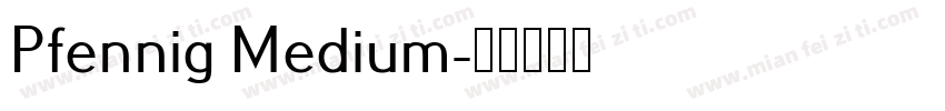 Pfennig Medium字体转换